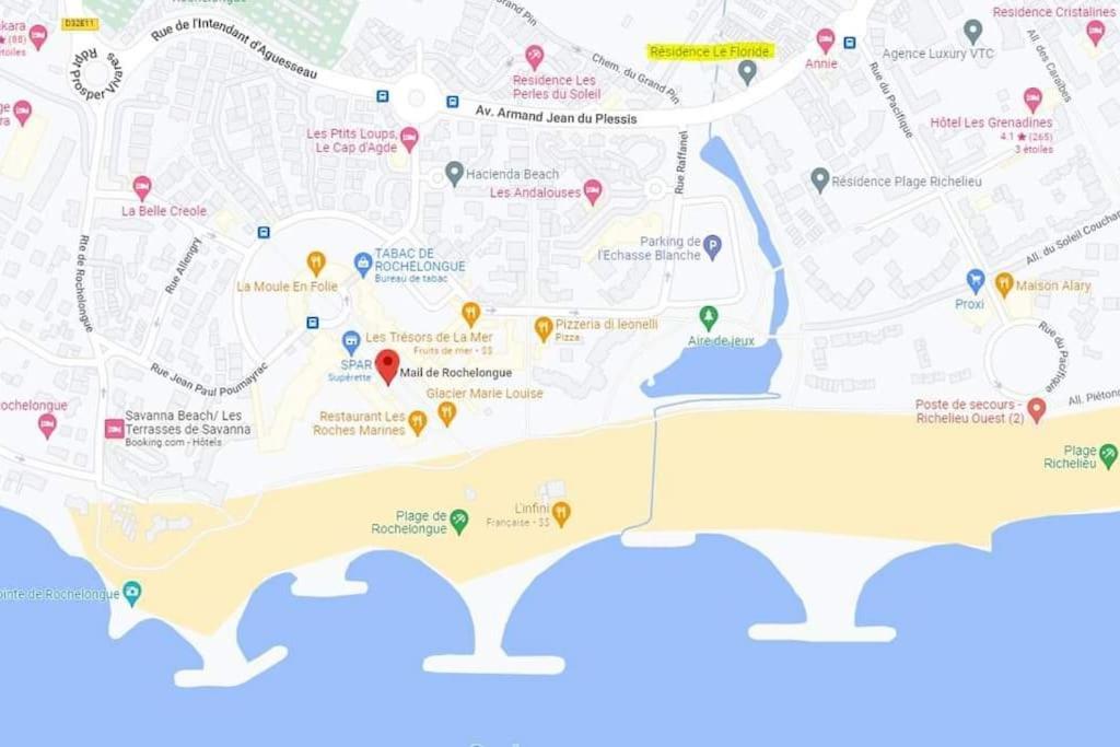 Appartement Le Florid Cap D'Agde, T2 , 4 Pers, 200M Plage, Terrasse ภายนอก รูปภาพ